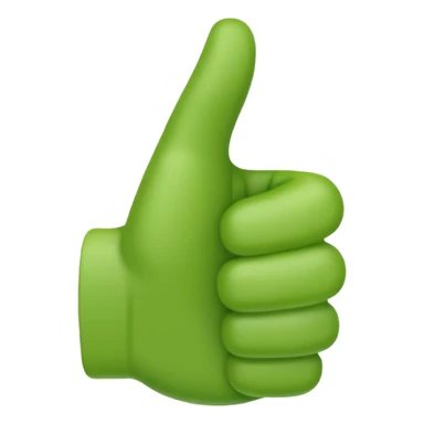 Thumbs up emoji with green color sticker