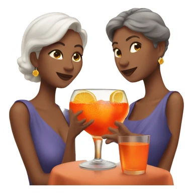 Three beautiful mother drinking aperol   sticker