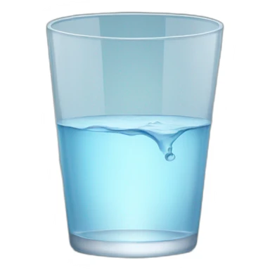 half empty glass of water sticker