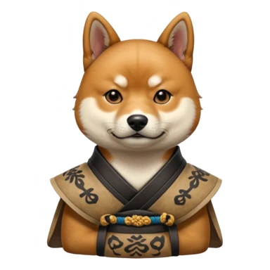 dog japan ancient samurai with tatooed sticker