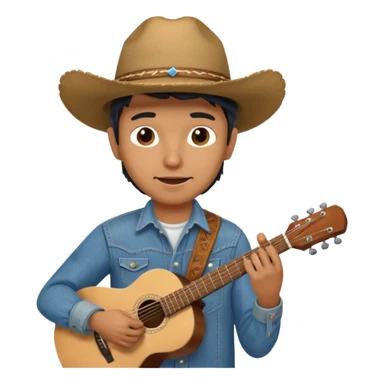 cowboy musician sticker