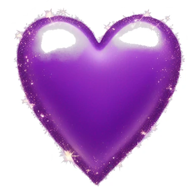 Purple Heart with sparkles sticker