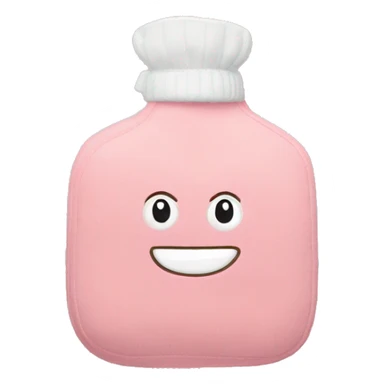 Hot water bottle light pink sticker