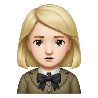 Adolf Hitler Like a girl hair with a bow sticker