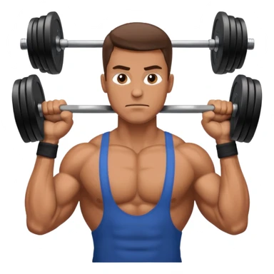 man lifting weights sticker