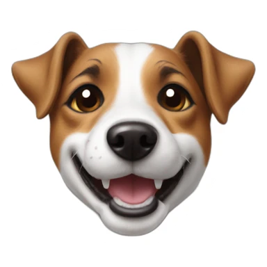 jack russell dog smilling sticker