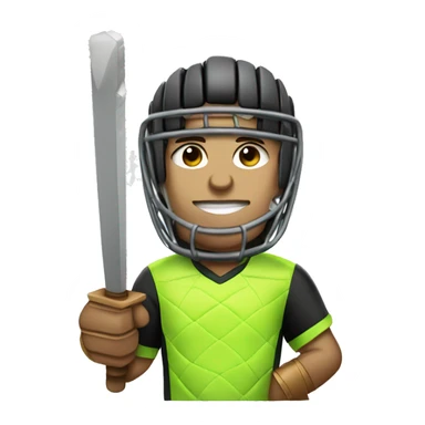 Soccer Goalkeeper with wooden sword and pencil sticker
