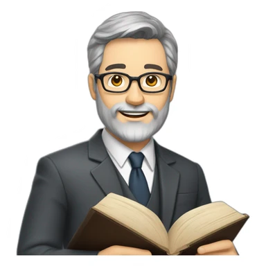 husband classy caucasian dark gray hair trimmed beard wearing business suit holding bible, with wife asian age 55 dark hair nurse uniform, no children sticker