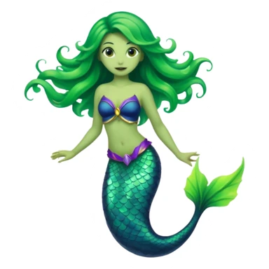 siren aesthetic tail green sticker