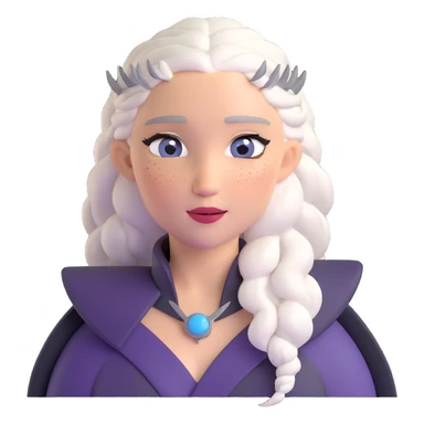 Mother of Dragons Daenerys Targaryen with silver hair, upper body sticker