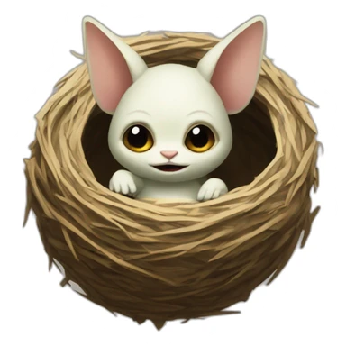 grogu on its nest sticker