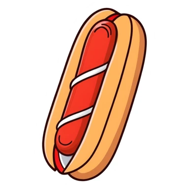 Red Hotdog with a bandaid sticker
