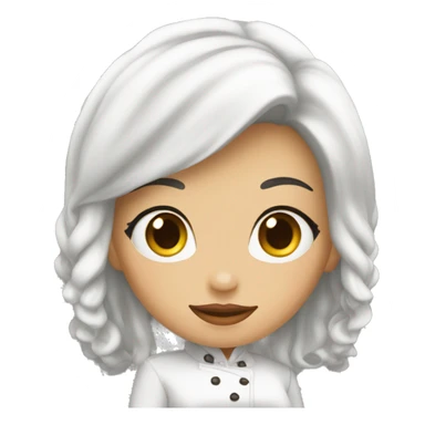 Novia blanca pelo cafe y novia blanca pelo negro sticker