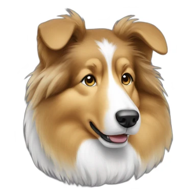 female sable rough collie sticker
