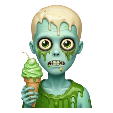 zoombie boy holding ice cream sticker