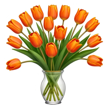 orange tulips sticker