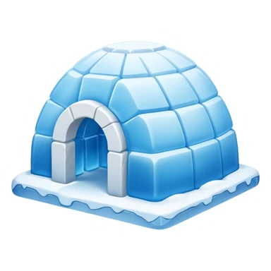 igloo house with different color  sticker