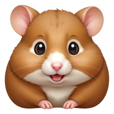 Cinematic Comical Brown Hamster Portrait Emoji, Head tilted dramatically with an exaggeratedly amused expression, featuring a striking rich brown coat with a playful shine, wide, expressive dark eyes filled with humorous disbelief, Simplified yet hilariously expressive features, highly detailed, glowing with a slightly sassy glow, high shine, dramatic yet playful, stylized with an air of cheeky mischief, bright and endearing, soft glowing outline, capturing the essence of a spirited and over-the-top hamster, so meme-worthy it feels like it could side-eye its way into internet fame instantly! sticker