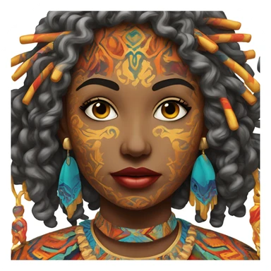 Flamboyant art sticker