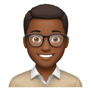 Black handsome guy with glasses more professional  sticker