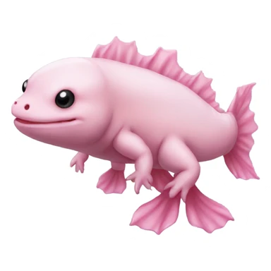 Pink axolotl sticker