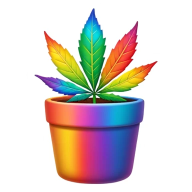 rainbow pot leaf  sticker