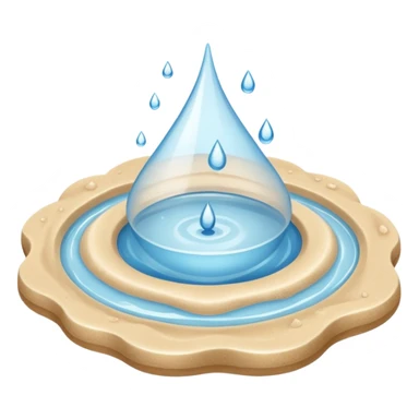 Water surrounded by sand sticker