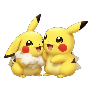 pikachu kiss evoli sticker