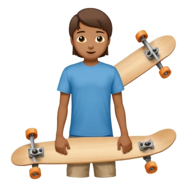 Skateboarder mugshot with skateboard sticker