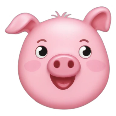 Peppa pig qui tient du cochon sticker