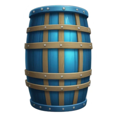 blue glass barrel sticker