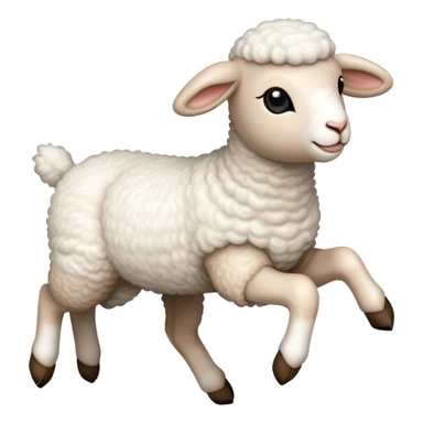 Leaping lamb sticker
