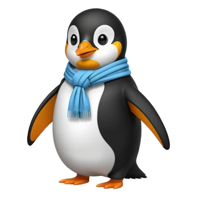 penguin with different scarf single-color  sticker