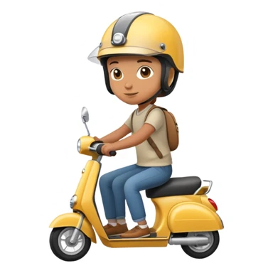 person riding a scooter sticker