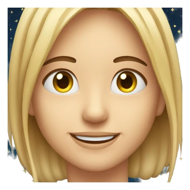 Rosto sorridente com olhos de estrelas sticker