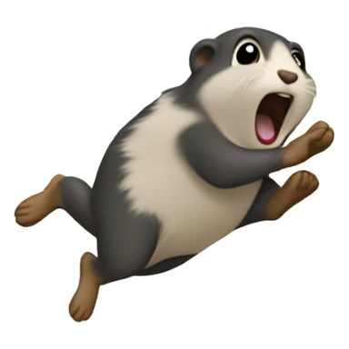 lemming jumping off cliff sticker