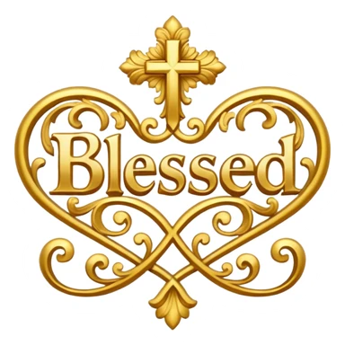 The word “blessed” sticker