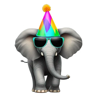 Elephant disco dancing sticker