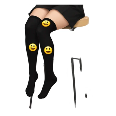 Black over knee socks sticker