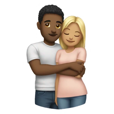Couple cuddling  sticker