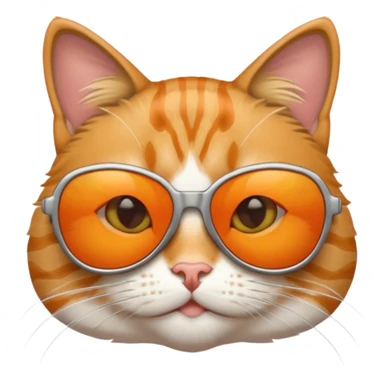 A cat with shades on sticker