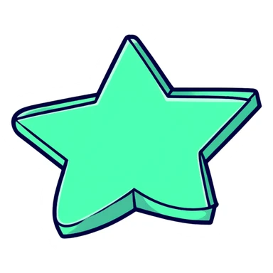 star-shaped sticky note sticker