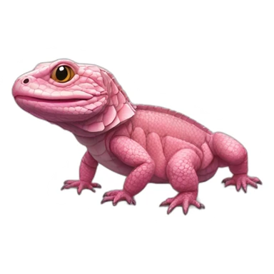 fat pink tegu lizard sticker