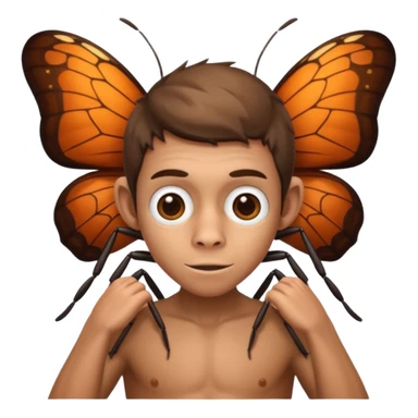 O garoto formiga ô cara de macaco braço de borboleta pernas de aranha e cu de mosquitode mosquito sticker