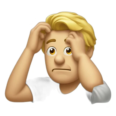 Puzzled man scratching head sticker