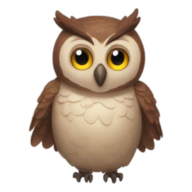 Desblt owl happy sticker