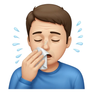Man sneezing into tissue









 sticker