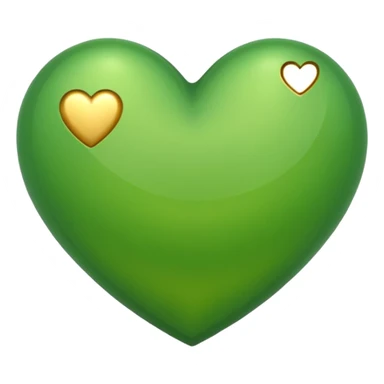 heart with golden and green colours sticker
