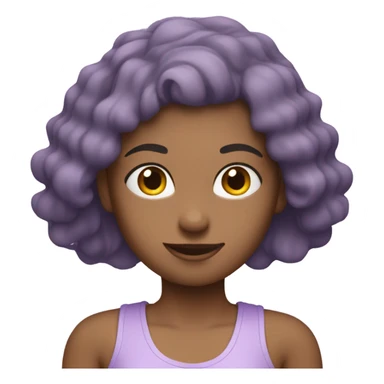 pilates girl wearing a lilac out sticker