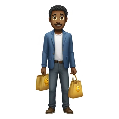 man emptying his pockets sticker